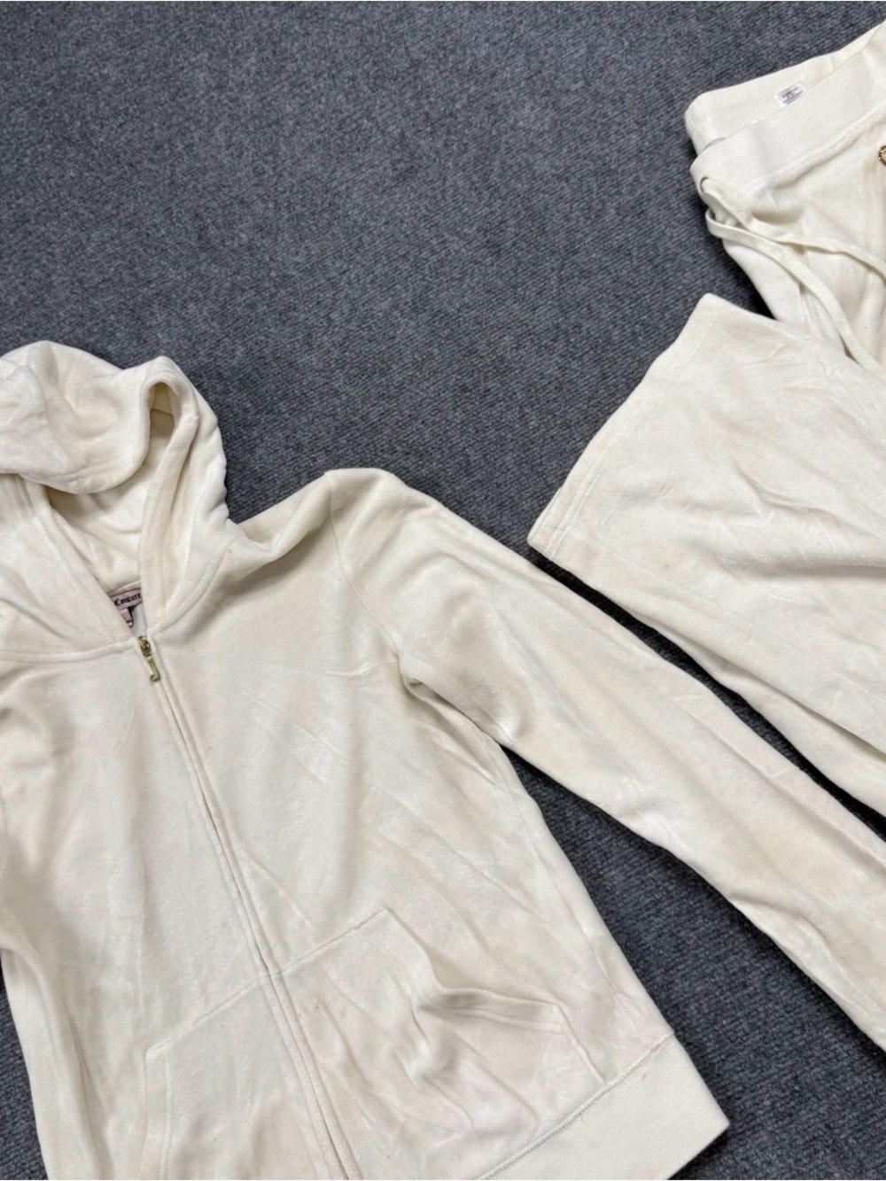 Vintage Juicy Couture Beige Suede Two Piece Sz L/M